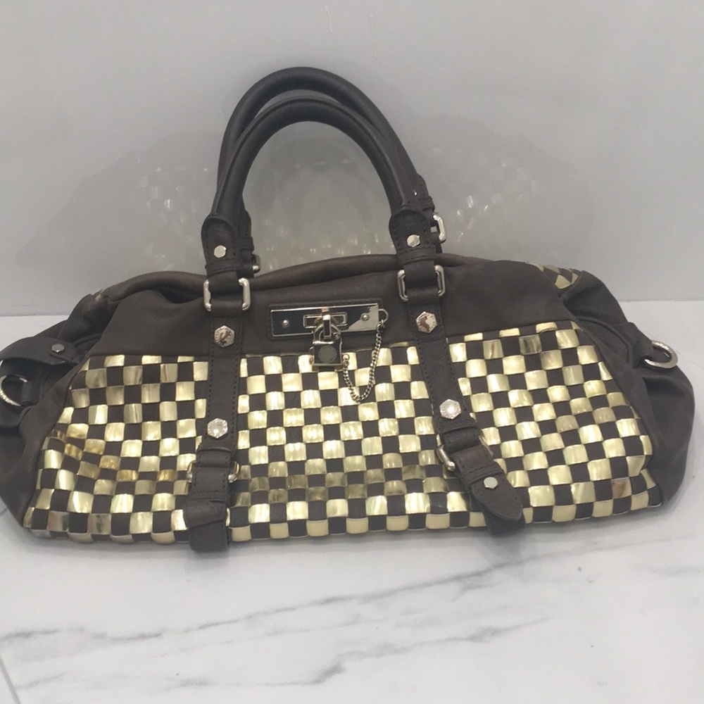 Marc by Marc Jacobs grey and silver leather tote